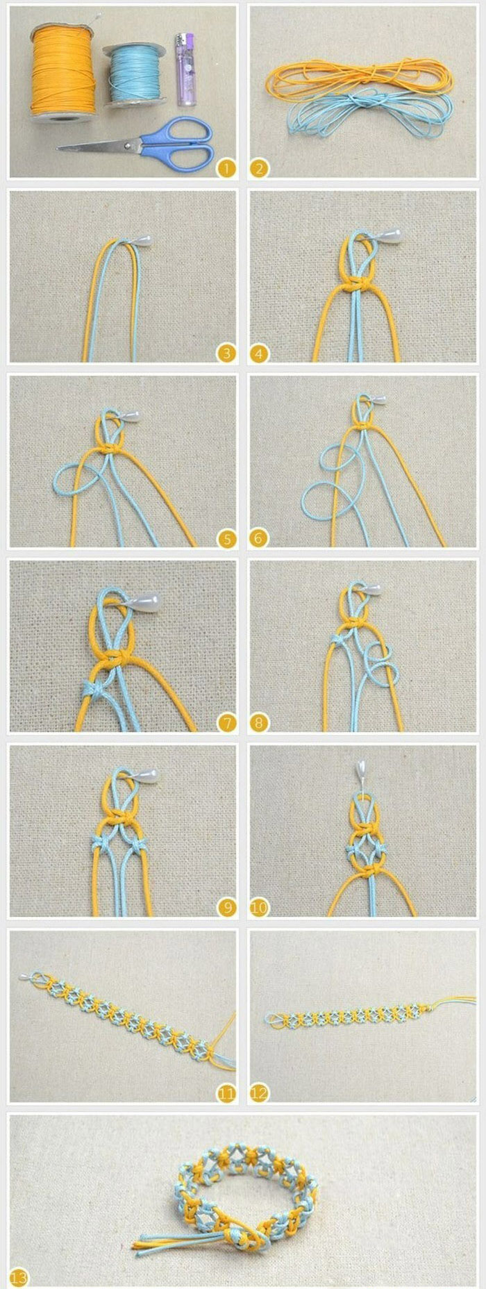 教大家制作一款手工编织手链