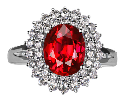 红宝石钻石戒指