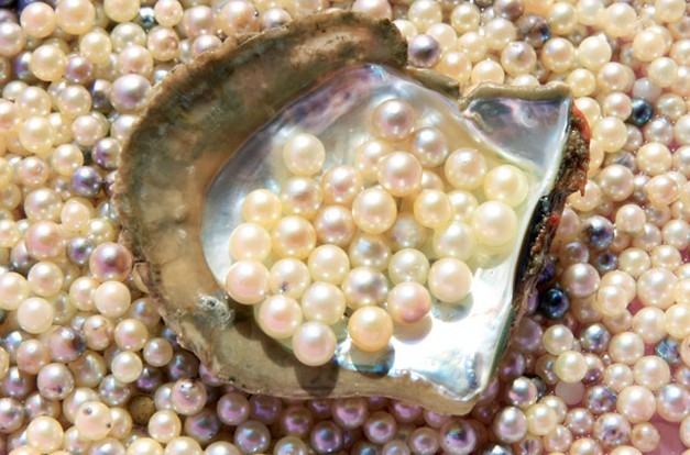 染色珍珠频繁出现，颜色愈加丰富美观