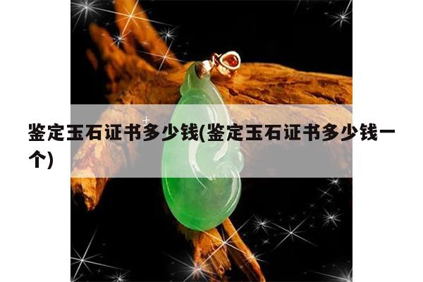 鉴定玉石证书多少钱一个-鉴定玉石证书多少钱