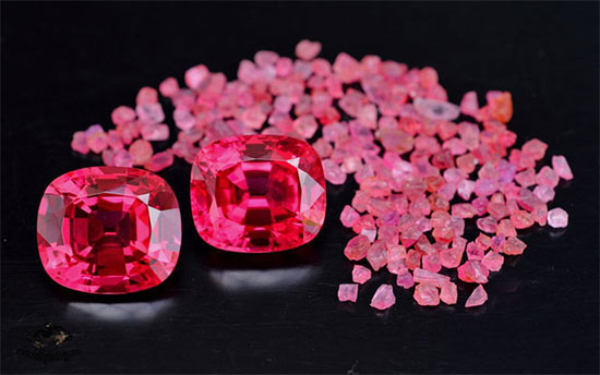 尖晶石多彩世界，娇艳红色令人陶醉。